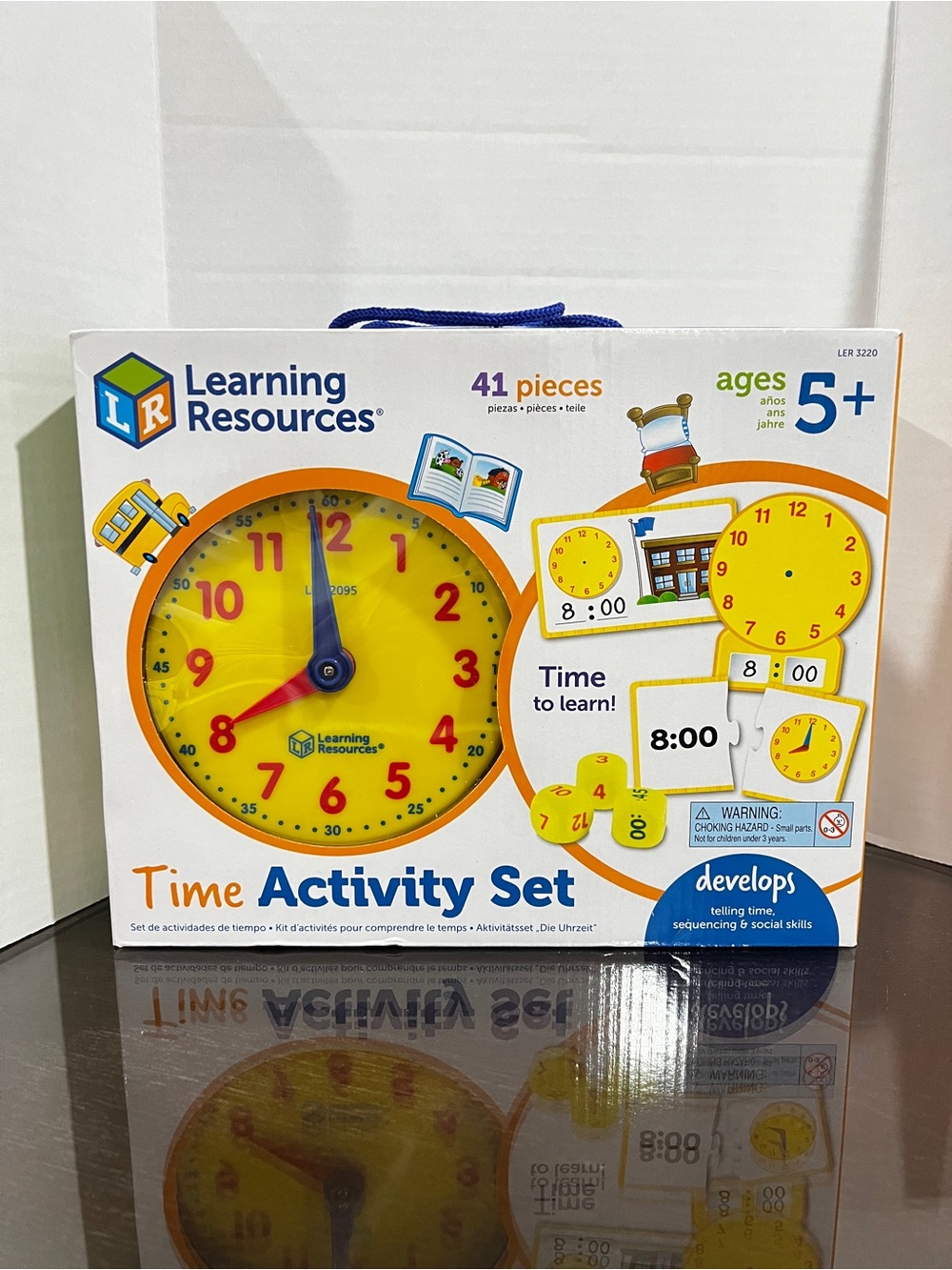 Learning Resources Time Activity Set Time Clock Time Cards About Time Ages 5+ - Picture 2 of 6
